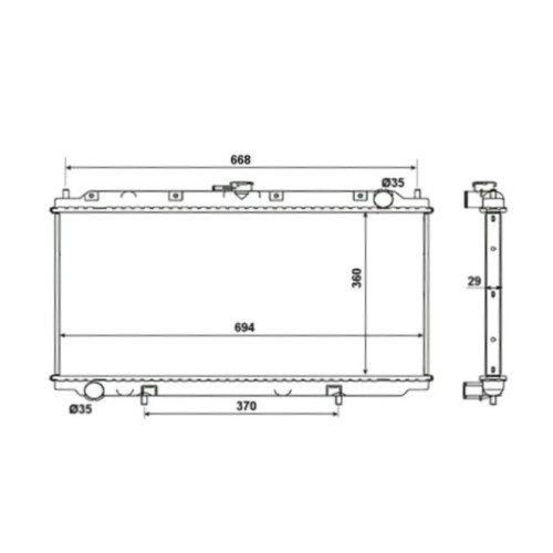 Радіатор охолодження NISSAN PRIMERA 99-02 (P11/W11)