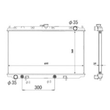 Радіатор охолодження NISSAN PRIMERA 99-02 (P11/W11)