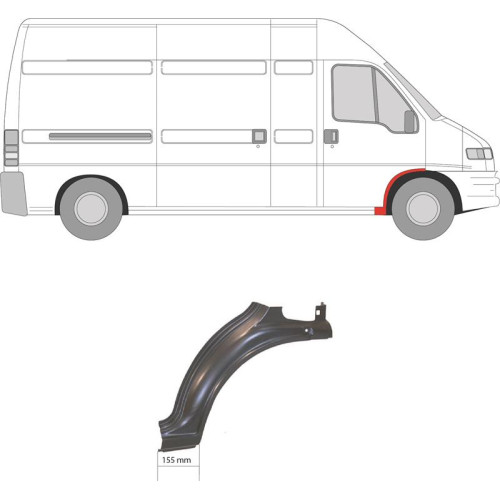 Ремчастина крила переднього правого CITROEN JUMPER 94-01