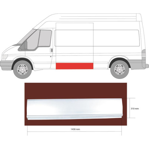 Ремчастина бока ліва FORD TRANSIT 06-13