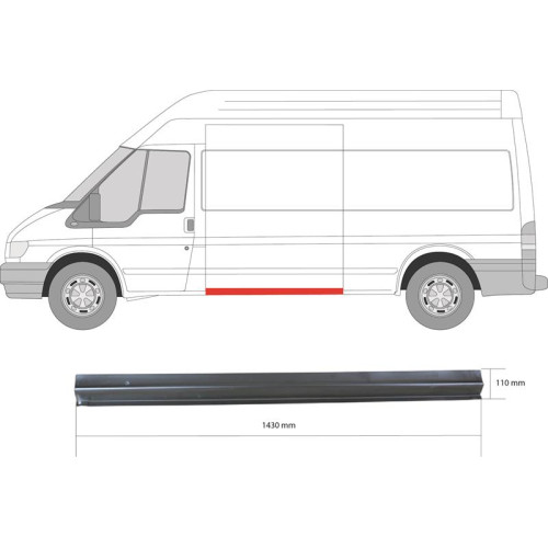 Ремчастина бока ліва FORD TRANSIT 06-13