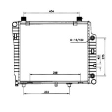 Радіатор охолодження MERCEDES 202 (C-CLASS) 93-00