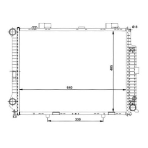 Радіатор охолодження MERCEDES 210 (E-CLASS) 95-99