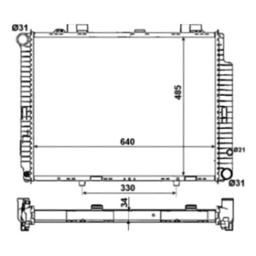 Радіатор охолодження MERCEDES 210 (E-CLASS) 99-02