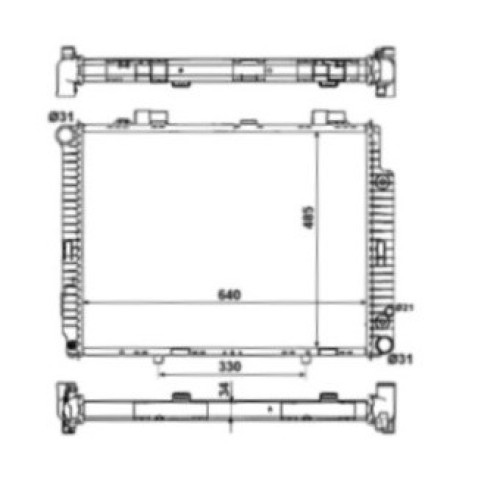 Радіатор охолодження MERCEDES 210 (E-CLASS) 95-99