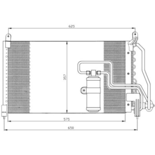 Радіатор кондиціонера OPEL VECTRA A 88-95
