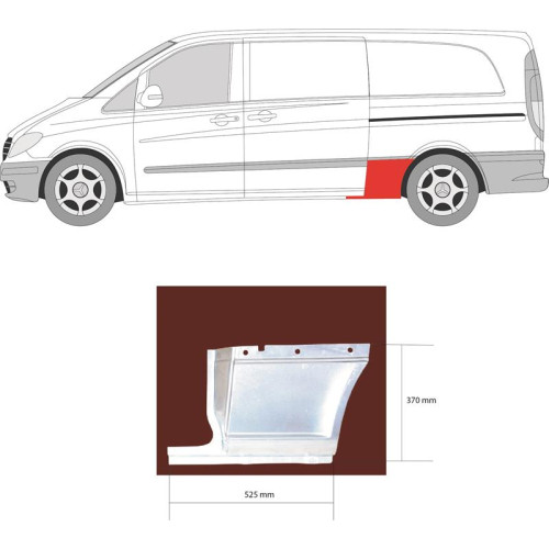 Ремчастина бока MERCEDES VIANO (W639) 10-14