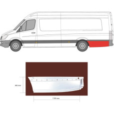 Ремчастина бока заднього правого VOLKSWAGEN CRAFTER 06-16