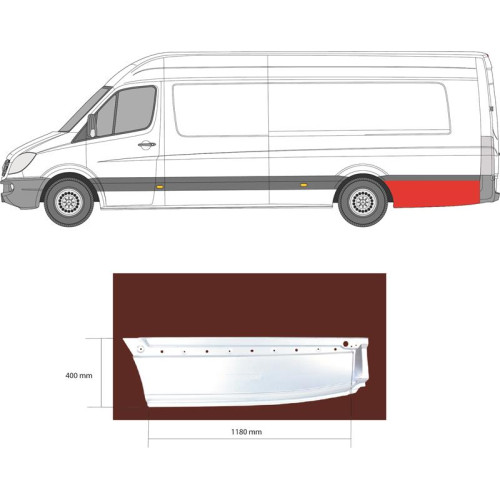 Ремчастина бока заднього лівого MERCEDES SPRINTER 13-18