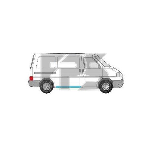 Поріг бокових дверей правих VOLKSWAGEN TRANSPORTER IV 96-03 CARAVELLE/MULTIVAN