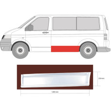 Ремчастина бока ліва VOLKSWAGEN TRANSPORTER V 03-09