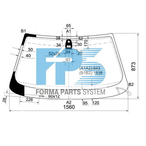 Скло вітрове з підігрівом BMW 7 (E38) 94-02