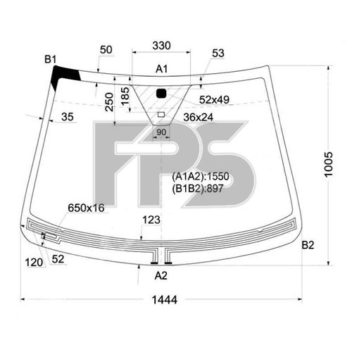 Скло вітрове з підігрівом CHEVROLET CAPTIVA 11-15