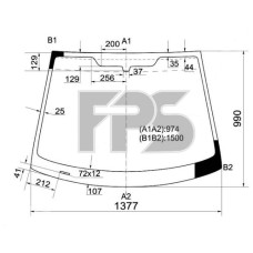 Скло вітрове FORD FIESTA 02-06