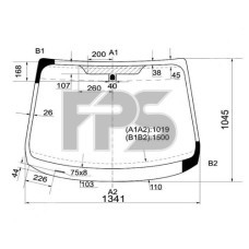 Скло вітрове FORD FIESTA 13-17 EUR