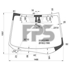 Скло вітрове HONDA CRV 12-15