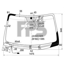 Скло вітрове з підігрівом HYUNDAI SANTA FE II 06-09