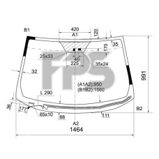 Скло вітрове з підігрівом HYUNDAI TUCSON 10-15 (LM)