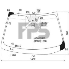 Скло вітрове HYUNDAI SONATA 10-14 (YF)