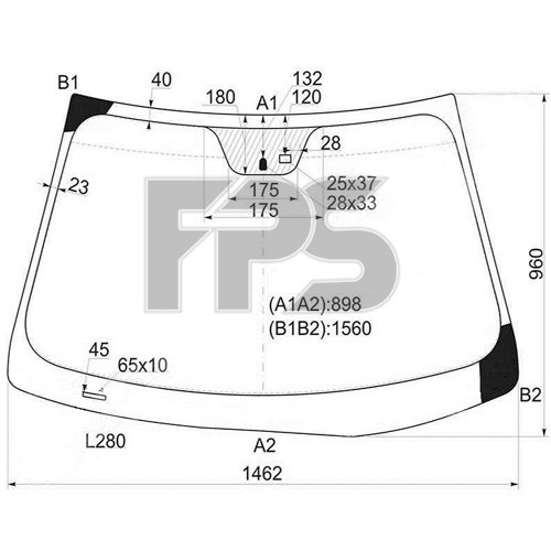 Скло вітрове HYUNDAI SONATA 10-14 (YF)