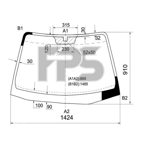 Скло вітрове KIA CERATO 04-06