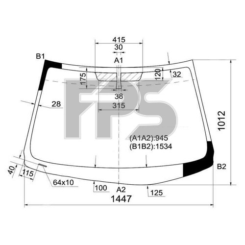 Скло вітрове KIA CERATO 09-12