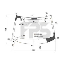 Скло вітрове MITSUBISHI OUTLANDER III 12-15 (КРОМЕ XL)