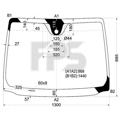 Скло вітрове NISSAN NOTE 06-09