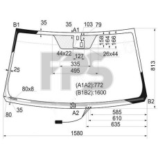 Скло вітрове з підігрівом TOYOTA LAND CRUISER 07-15 (J200)