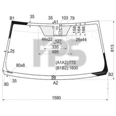 Скло вітрове TOYOTA LAND CRUISER 15-21 (J200)