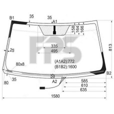 Скло вітрове з підігрівом TOYOTA LAND CRUISER 07-15 (J200)