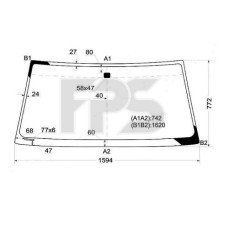 Скло вітрове TOYOTA LAND CRUISER 98-08 (J10)