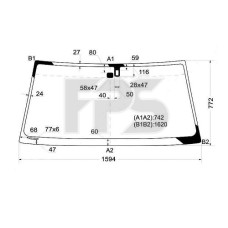 Скло вітрове TOYOTA LAND CRUISER 98-08 (J10)