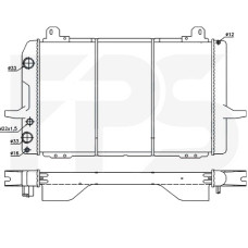 Радіатор охолодження FORD SIERRA 82-87