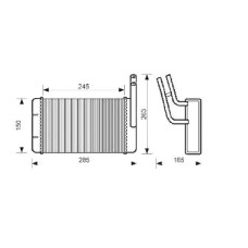 Радіатор пічки FORD TRANSIT 92-95