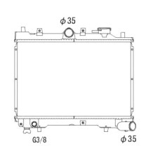 Радіатор охолодження MAZDA 323 85-89 (BF)/KOMBI -94 (BW)