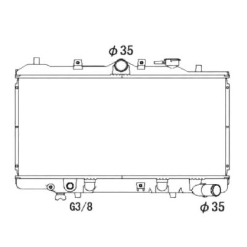 Радіатор охолодження MAZDA 323 85-89 (BF)/KOMBI -94 (BW)