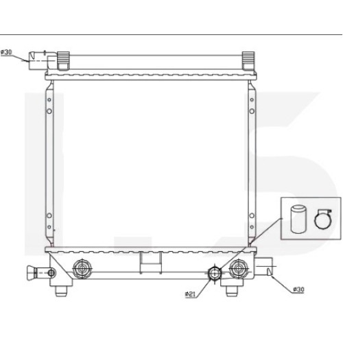 Радіатор охолодження MERCEDES 124 84-96