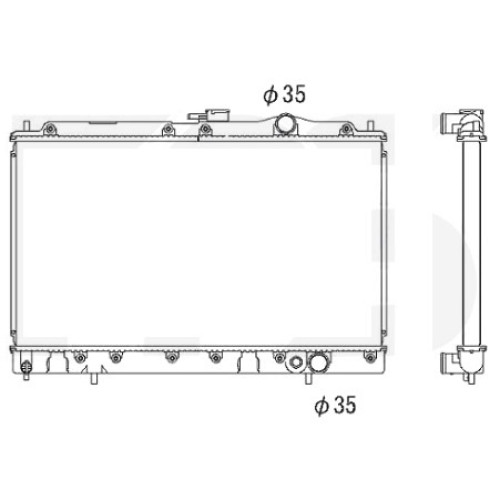 Радіатор охолодження MITSUBISHI GALANT 88-93 (E30/39)