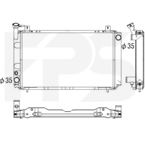 Радіатор охолодження NISSAN SUNNY N13 86-90