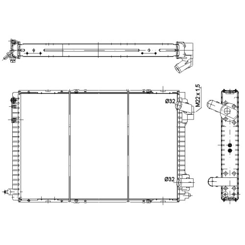 Радіатор охолодження RENAULT R19 92-95