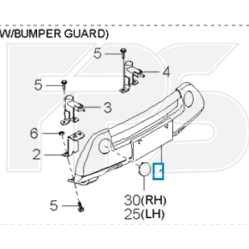 Накладка бампера переднього KIA SORENTO 02-06